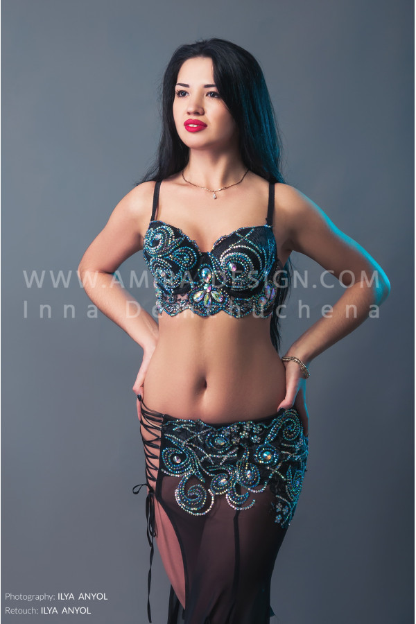 Professional bellydance costume (classic 101a)