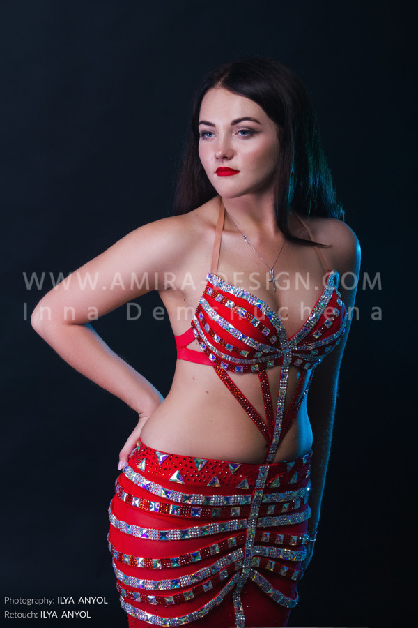 Professional bellydance costume (classic 121a)